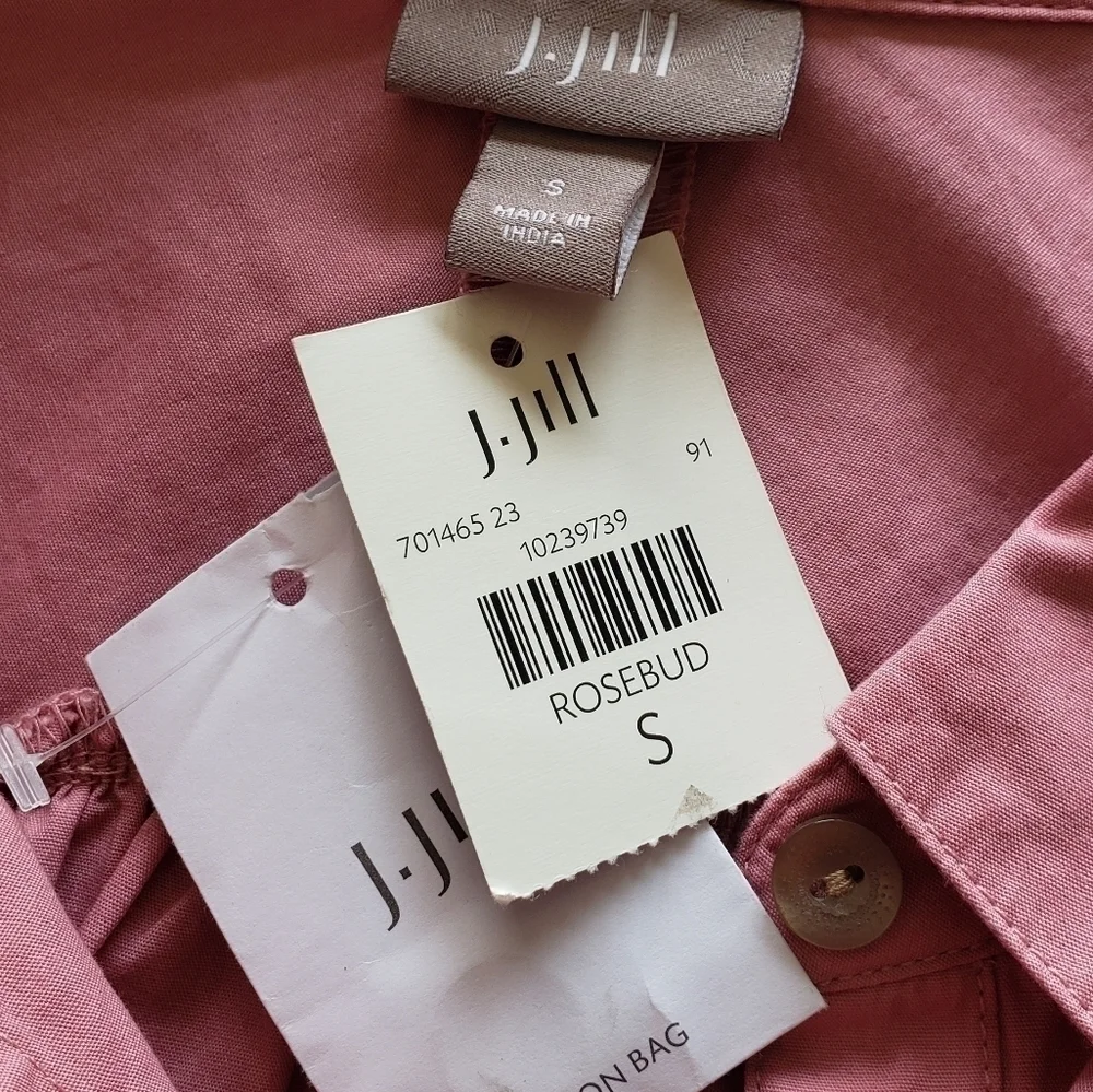 🔥NWT J. Jill Rosebud 100% Linen Button Down - Picture 3 of 4